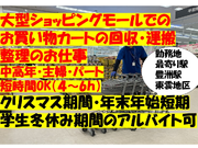 冬休み期間限定。短時間アルバイト。江東地区大型ショッピングモール内でのお買い物カートの整理運搬アルバイトの詳細画像