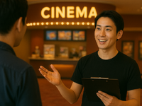 就職活動が終わっている学生の方も歓迎！開始日相談可能！映画館でのPRのお仕事！週2日～OK！研修あります。の詳細画像