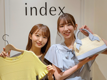＼大手アパレルでバイトデビュー／＼入社から最長2か月限定／夕方からの販売スタッフ募集！週2日〜、1日3時間〜応相談！ 未経験OK◎髪色・ネイル自由♪ 銀座インズ index（インデックス）