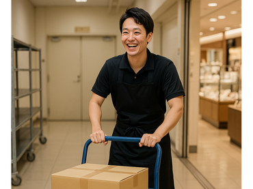時給￥1,250×4ｈの時短勤務☆日本橋三越内での館内搬送業務☆zoom面接☆入社お祝い金￥5,000