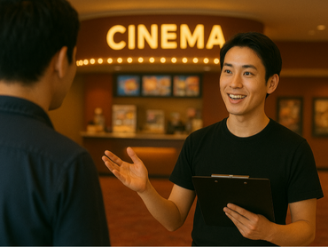 2026年5月開始！映画館でのPRのお仕事！週2日～OK！研修あります。未経験者歓迎☆