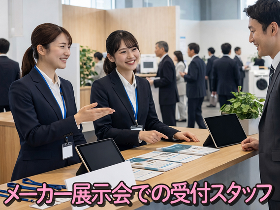 ＜4/22,23（水木）＞大手メーカー新商品展示場での受付業務#単発OK #期間限定/HSOSA278の詳細画像